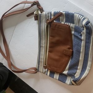 🤯3/$12 Bronwen Brown & Blue Denim Purse